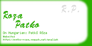 roza patko business card